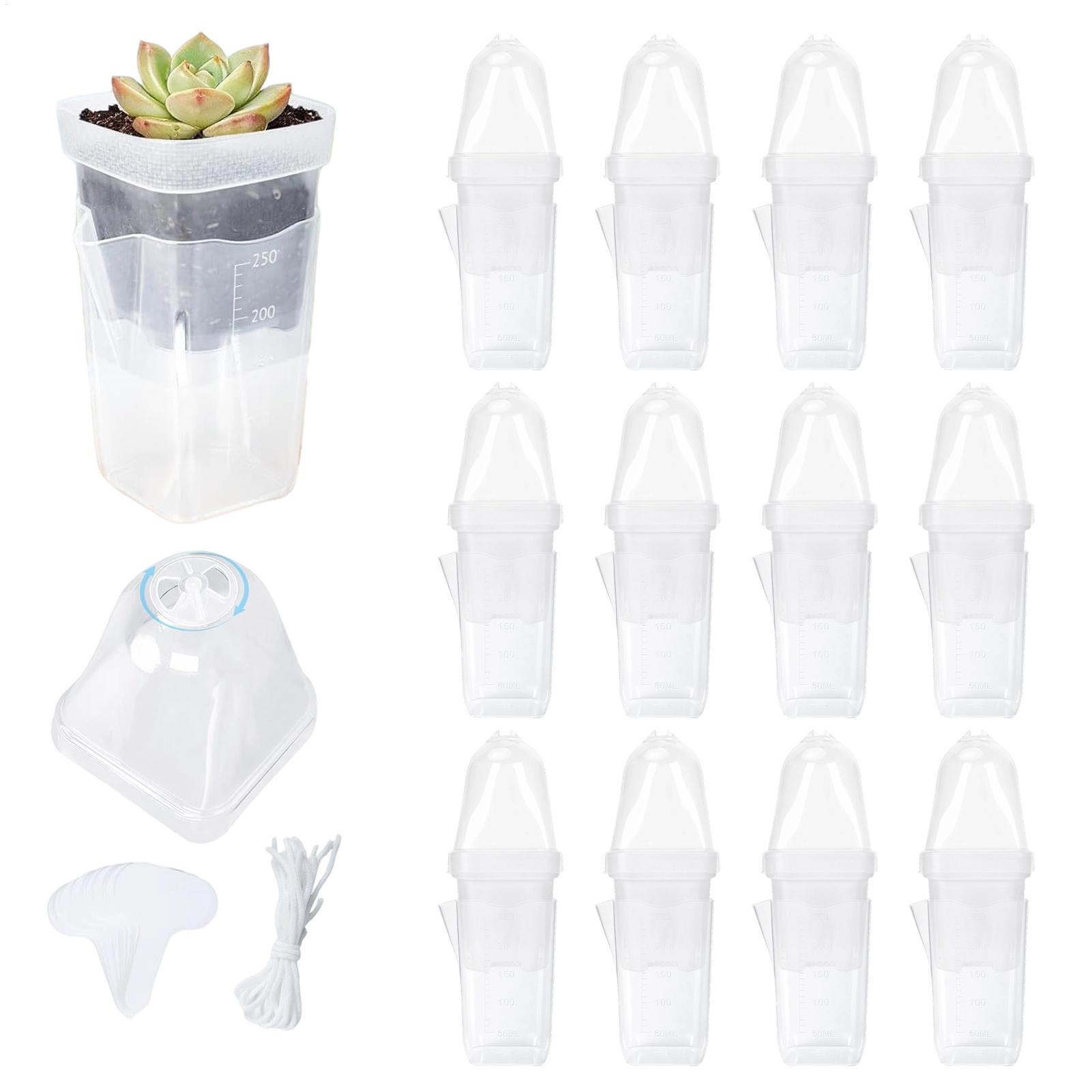 Smart Garden Domes - Zelfwatergevende plantenpotten 12 stuks Transparante kwekerijpotten