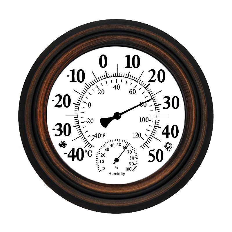 Garden Weather Station - 2-in-1 binnen-buitenthermometer Hygrometer Wandgemonteerde temperatuur-vochtigheidsmeter Kamerthermo-hygrometer