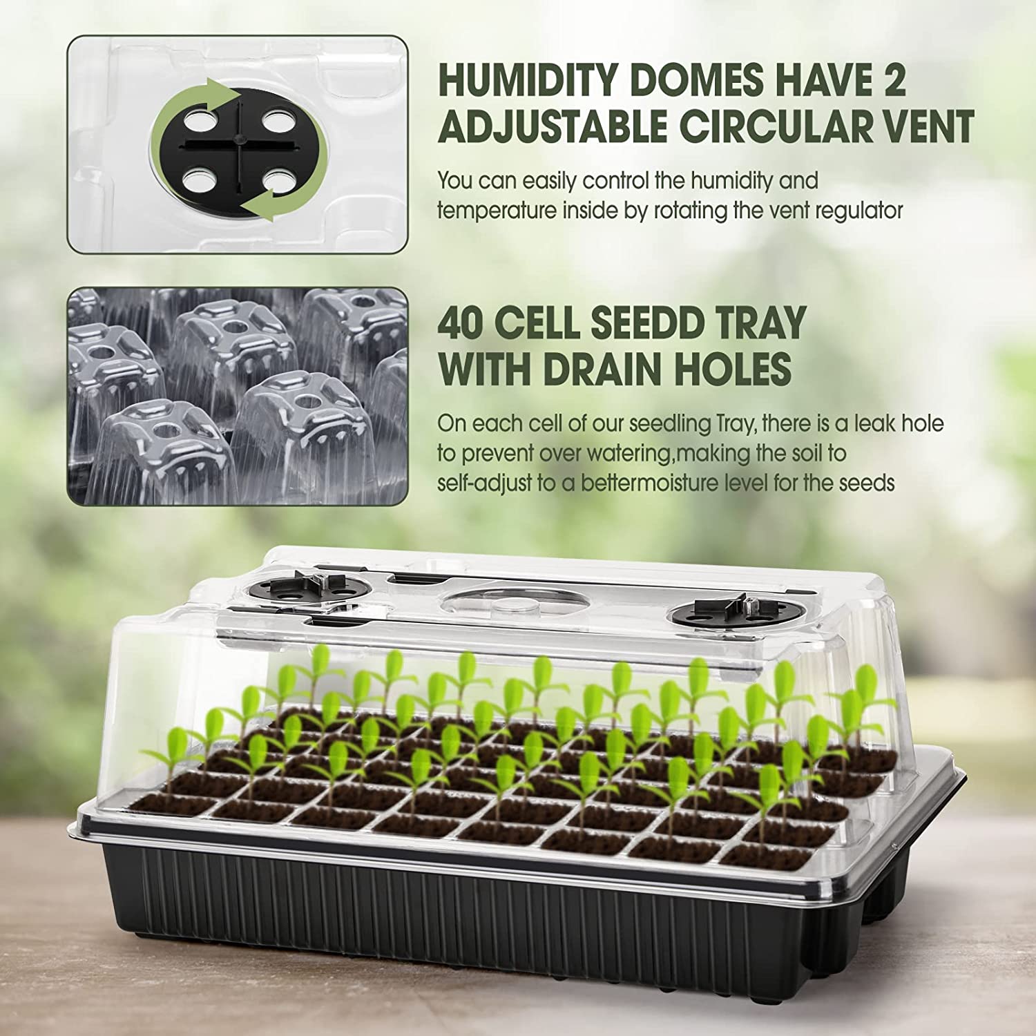 1 set, zaadstartbakken met 2 l - Smart Garden Domes recensie en prijs