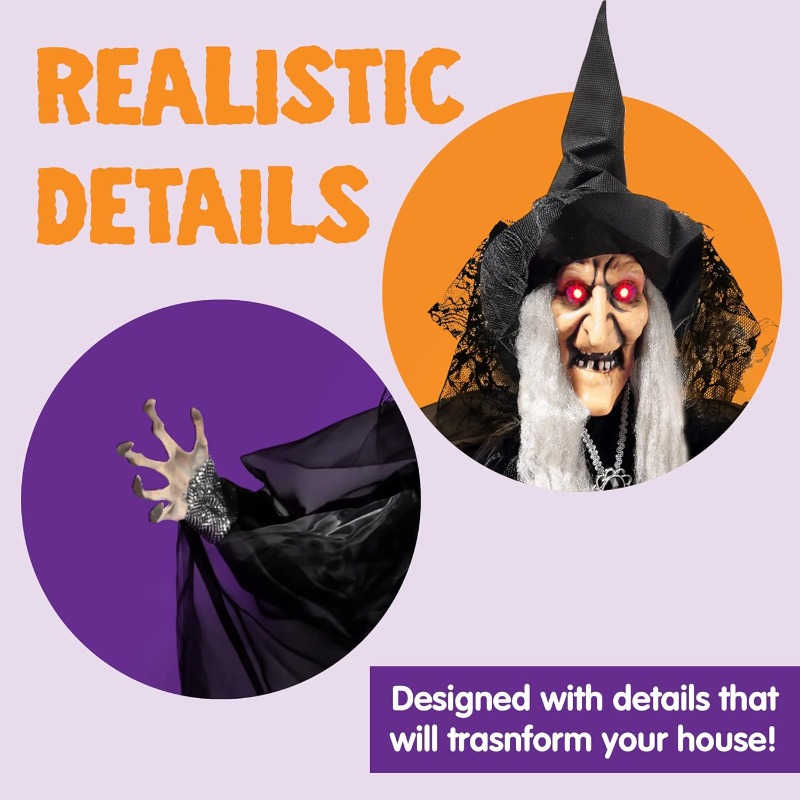 47'' Geanimeerde Heks Hallowee - Smart Garden Indoor recensie en prijs