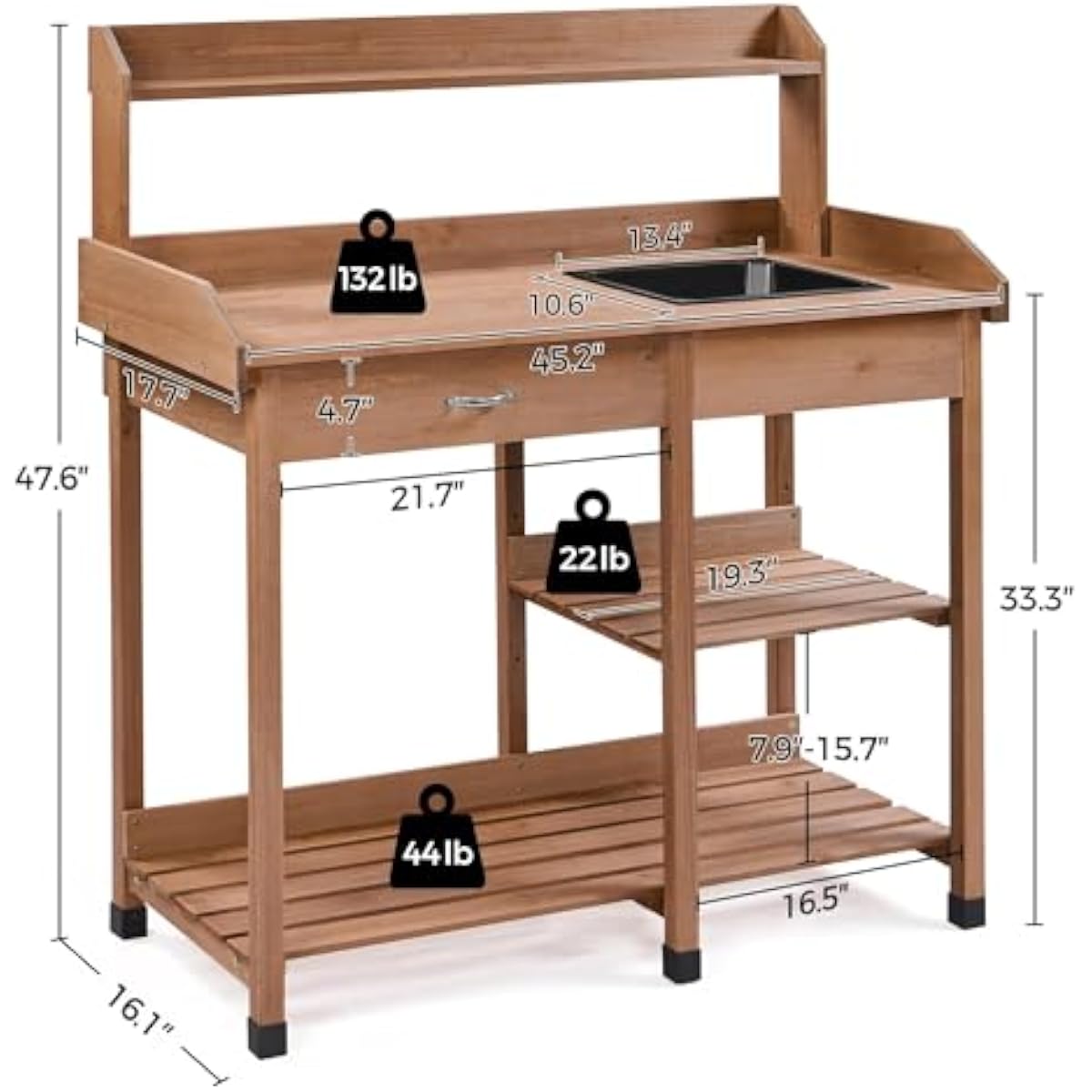 Rustieke tuinwerkplek van denn - Garden Weather Station recensie en prijs